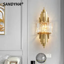 Ljojo Crystal Decor Wall Light Modern Nordic Bedroom Dining Room Living Room Wall Lamp
