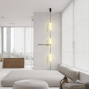 Ljojo LED Floor Lamp Acrylic Long Line Light Black Modern Minimalism Bedroom Decor
