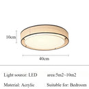 LED Bedroom Ceiling Light Modern Circular Fabric Lampshade Home Decor by Ljojo