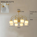 Lily Of The Valley Flower Copper Chandelier - Modern Minimalist Bedroom Hanging Lamp by Ljojo
