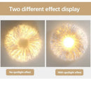 Ljojo Round Feather LED Ceiling Lamp Warm Light Stylish Nordic Minimalist Bedroom Decor