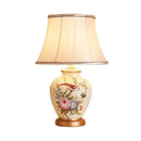 Ljojo Luxury Ceramic LED Table Lamp with Modern Flower Design