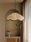 Japanese Wabi Sabi Fabric E27 Pendant Light | Retro Living Room Chandelier by Ljojo