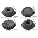 Ljojo 3D Spiral Silicone Cake Mold - Nonstick Pan for Birthday Desserts