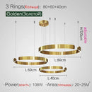 Nordic Designer Pendant Light: Round LED Chandelier for Dining Room by Ljojo