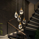 Ljojo Luxury Crystal Chandelier - LED Lighting for Large Staircase and Living Room Hall