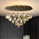 Ljojo Luxury Crystal Chandelier for Living Room - Elegant Dining Room Pendant Lamp - Indoor Lighting
