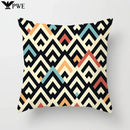 Geometric Nordic Cushion Cover in Yellow Red Blue for Sofa by Ljojo