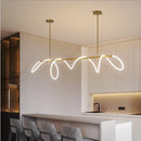 Nordic Hose Led Pendant Lights Dimmable Gold Minimalist Decor Hanging Lamp Ljojo