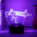 Gun 3D Night Light - Creative Desktop & Bedroom Decoration LED Mini Gift - Ljojo