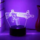 Gun 3D Night Light - Creative Desktop & Bedroom Decoration LED Mini Gift - Ljojo