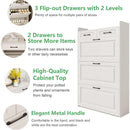 Ljojo™ Shoe Cabinet with 5 Flip and Storage Drawers for Organized Shoe Storage