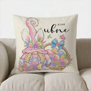 Easter Bunny Pillow Cover with Flowers and Eggs - Ljojo