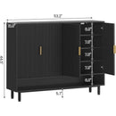 Ljojo™ 4-Door Shoe Storage Cabinet with Adjustable Shelves and Metal Legs