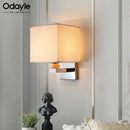 Ljojo Minimalist Fabric LED Wall Lamp for Bedroom and Living Room