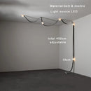 Ljojo Marble Designer Belt Pendant Light: Dimmable Luxury Chandelier