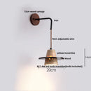 Ljojo LED Wall Sconce Light Fixture Yellow Travertine Stone Wood Nordic Design