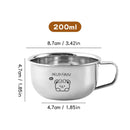 Ljojo Mini Stainless Steel Kids Tumbler Handle Milk Coffee Mug Drinkware