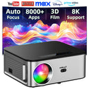 Ljojo™ 4K Android Outdoor Projector Full HD 1080P Home Theater Auto Focus Keystone