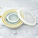 Ljojo Mixing Bowl Set with Lids, Food-Grade Salad Containers, Snack Bowls, Fresh-Keeping Bento Box