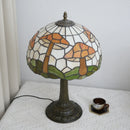 12-Inch Pink Tulip Stained Glass Table Lamp | Colorful Christmas Living Room Bedroom Lighting by Ljojo