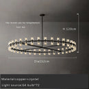 Ljojo Luxury Gold Chandeliers for Living Room in America with Glass Crystals and LED Lighting