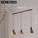 Ljojo Metal Wood Pendant Light: Modern Nordic Artistic Dining Room Lamp