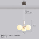 Ljojo Modern Minimalist Magic Bean Glass Chandelier Lighting Bedroom LED Home Decor Suspension Lamp