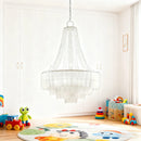 Vintage American Green Glass Chandelier LED Dimmable Double Layer for Villa Living Room - Ljojo