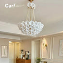 Ljojo Glass Petal Designer Pendant Light | Elegant French Style Bedroom Ceiling Fixture