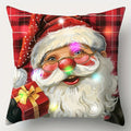 Ljojo LED Christmas Pillowcase with Santa Claus Snowman Bell Design