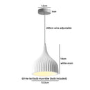 Ljojo Milky White Resin LED Pendant Light for Home Decor