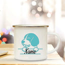 Enamel Dog Mom Custom Mug - Ljojo Dog Lovers Tea Cup Best Gift