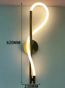 Minimalist LED Wall Lamp Shaped Line Art Decor Lights for Modern Living Room by Ljojo