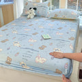Ljojo 100% Cotton Mattress Protector Cover - Single Piece, Non-slip, Dustproof
