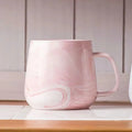 Ljojo Marble Pattern Gold Rim Coffee Mug Nordic Design Heat Insulation Cup