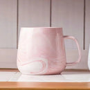 Ljojo Marble Pattern Gold Rim Coffee Mug Nordic Design Heat Insulation Cup