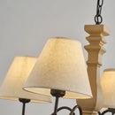Ljojo Mid-Century Style Woodwork Chandelier for Study, Bedroom, Living Room