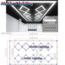 Ljojo 4.8X2.4M Hexagon LED Garage Ceiling Lights 6500K - Linkable Brilliance