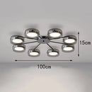 Nordic Glass Ceiling Chandelier Remote Dimming Hanging Lamp Ljojo