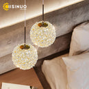 Ljojo Luxury Crystal Ball Pendant Chandelier for Bedroom and Bar Decor