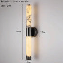 Ljojo Marble LED Wall Light Dimmable Sconce - Black Metal - Bedroom, Parlor, Kitchen