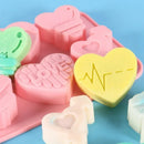 Ljojo Love Heart Silicone Mold for Chocolates, Cakes, Soaps, and Candles