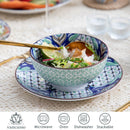Ljojo 48-Piece Jasmin Porcelain Dinnerware Set with Plate, Bowl, and Mug