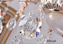 Ceramic Chandelier Luxury Atmosphere Living Room Bedroom Lighting European Pastoral Style Restaurant Crystal Lamps