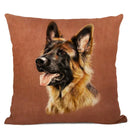Cute Bulldog Hand-Painted Linen Pillowcase by Ljojo Teddy Collection