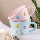Ljojo Macaron Color Coffee Mug - 400ML Cute Ceramic Cup