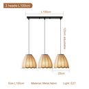Ljojo Japanese Retro Linen Cloth Pendant Lamp Wave Chandelier Lighting E27 Home Decor Fixture