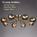 Ljojo Glass Ceiling Chandelier Elegant Nordic Hanging Light Fixture for Living Room Bedroom