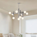 Ljojo Luxury Cream Style Metal Glass Ball Pendant Light for Modern Dining Room